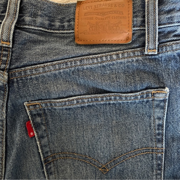 LEVI’S Baggy Dad Jeans Women 26 Dark Wash Mid Rise Barrel Ballon Wide 90s - Picture 13 of 15